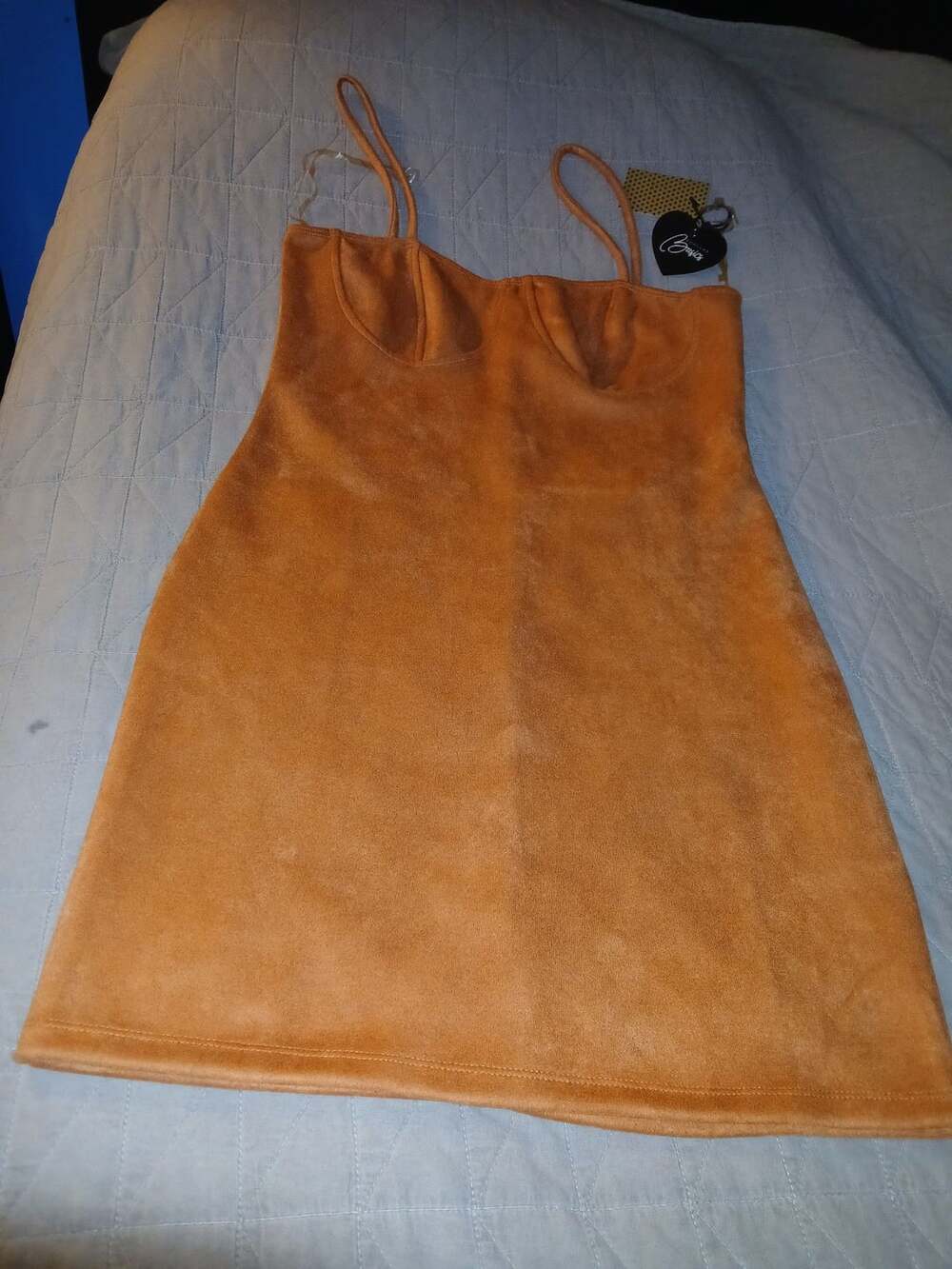Popular Basics Size L Faux Suede Mini Dress